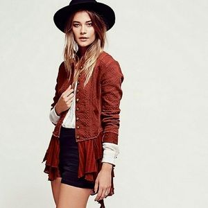 Free people ruffle military jacket